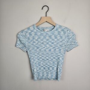 Fitz and Eddi Blue White Striped Blouse Top Small